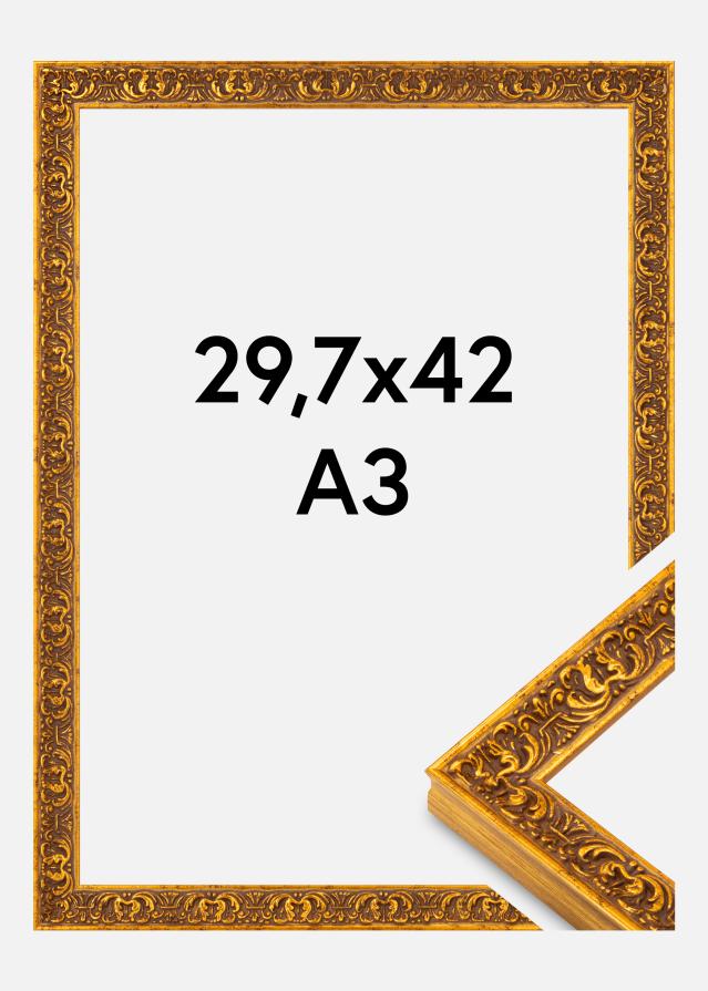 Keret Amber Akryl Üveg Arany 29,7x42 cm (A3)