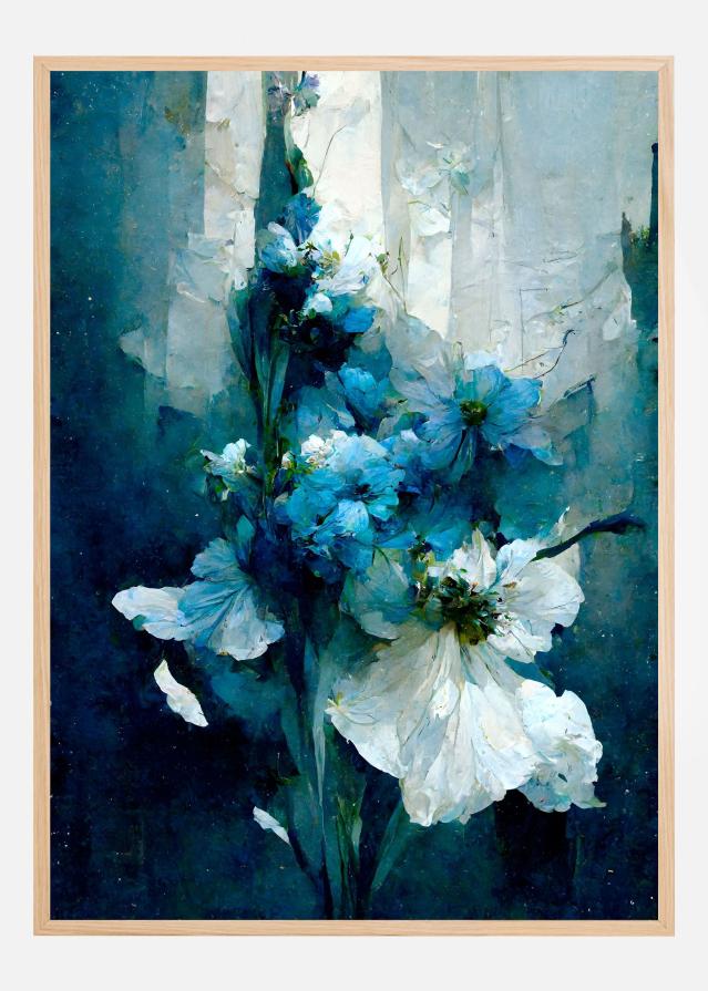 Blue Flower Bouquet Poszter