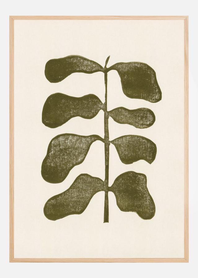 Linocut Plant Poszter