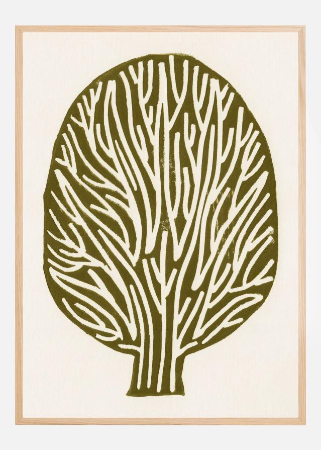 Linocut Tree Poszter