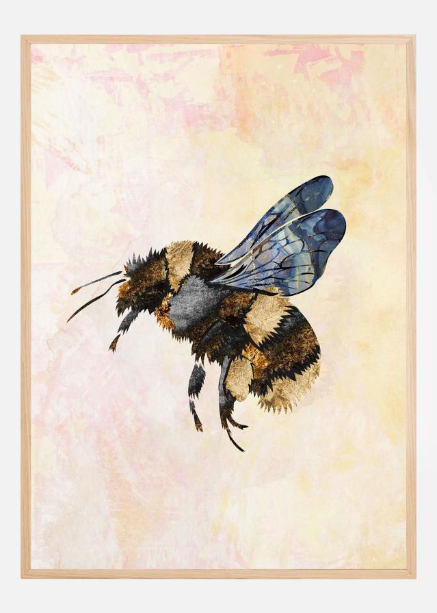 Grunge Watercolour Bee Poszter