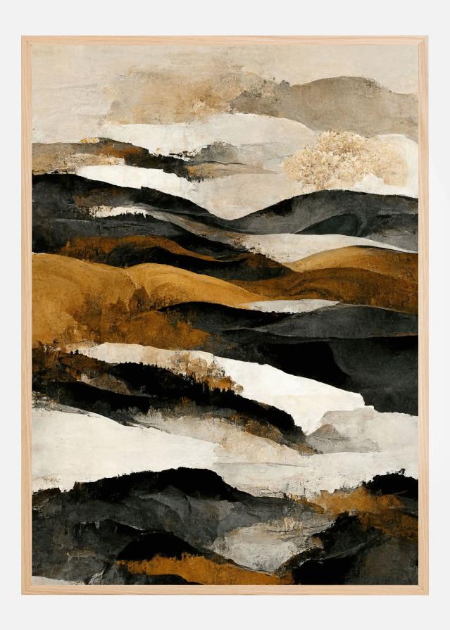 Ochre And Beige Mountains Poszter
