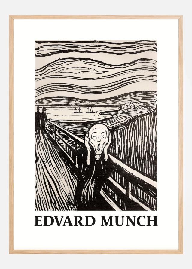 Skriet- The Scream - Monochrome Version Poszter