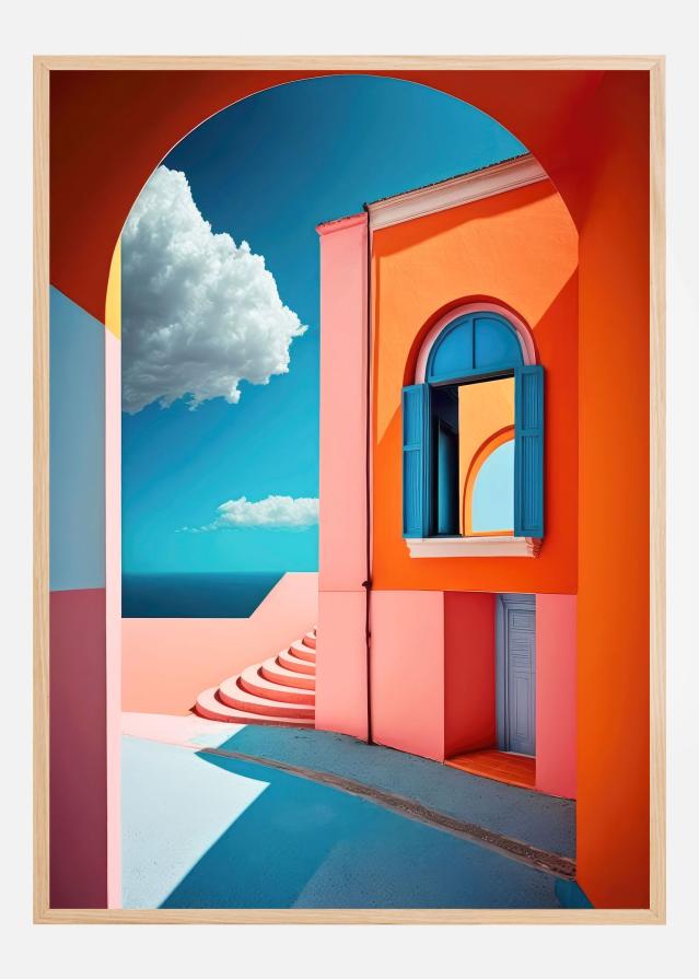 Geometric Village Poszter