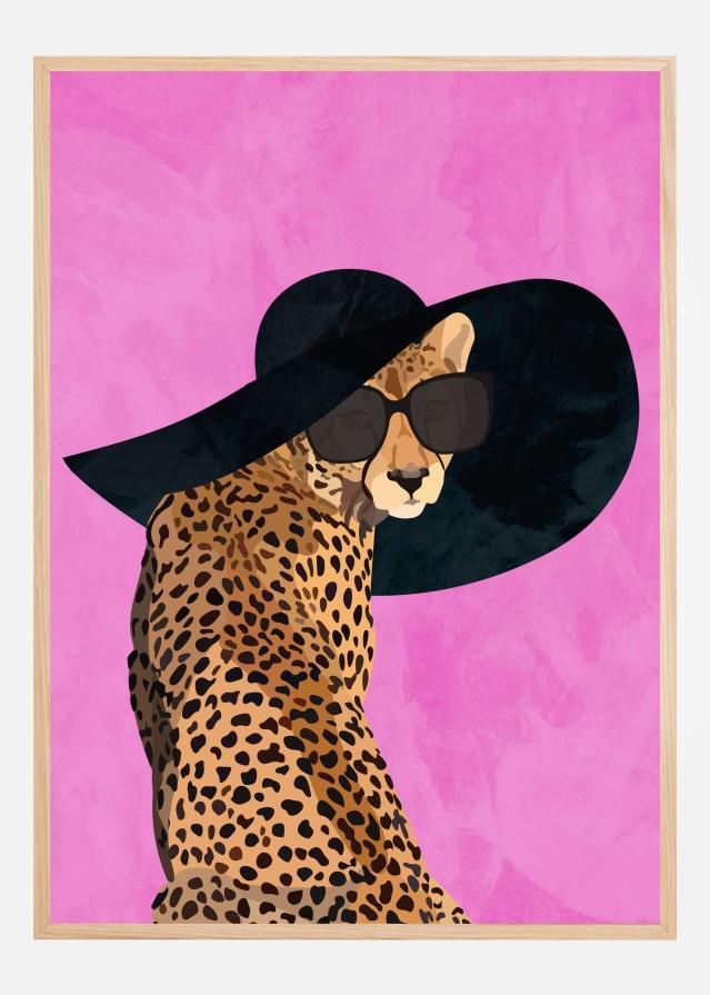 Cheetah Hat Pink Poszter
