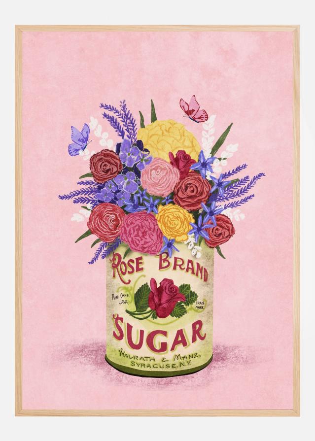 Flowers In a vintage Can Poszter