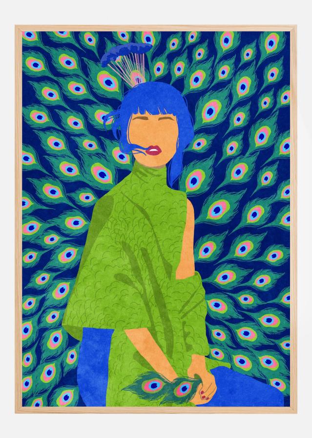 peacock woman Poszter