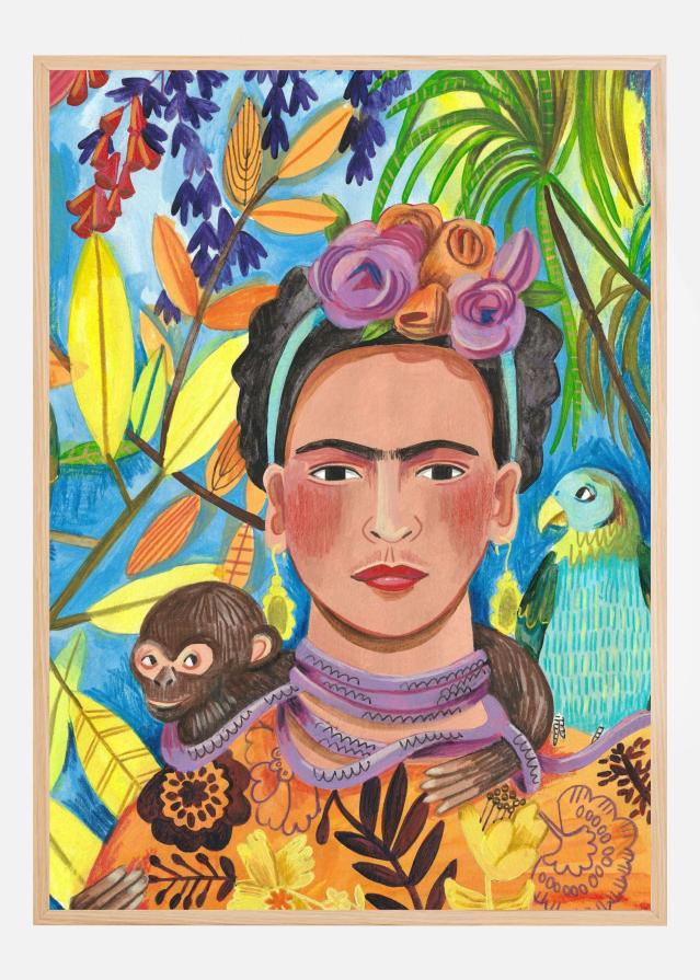 Frida and her parrots Poszter