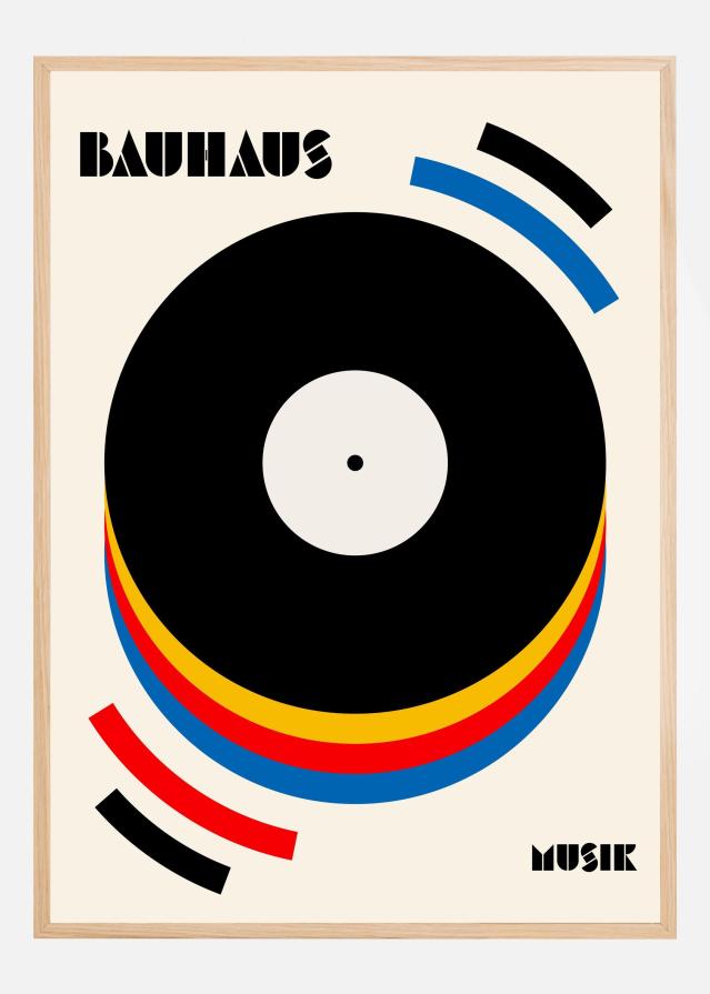 Bauhaus Musik Retro Illustration Poszter