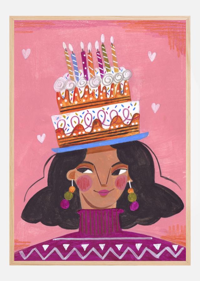 Woman with pie Poszter