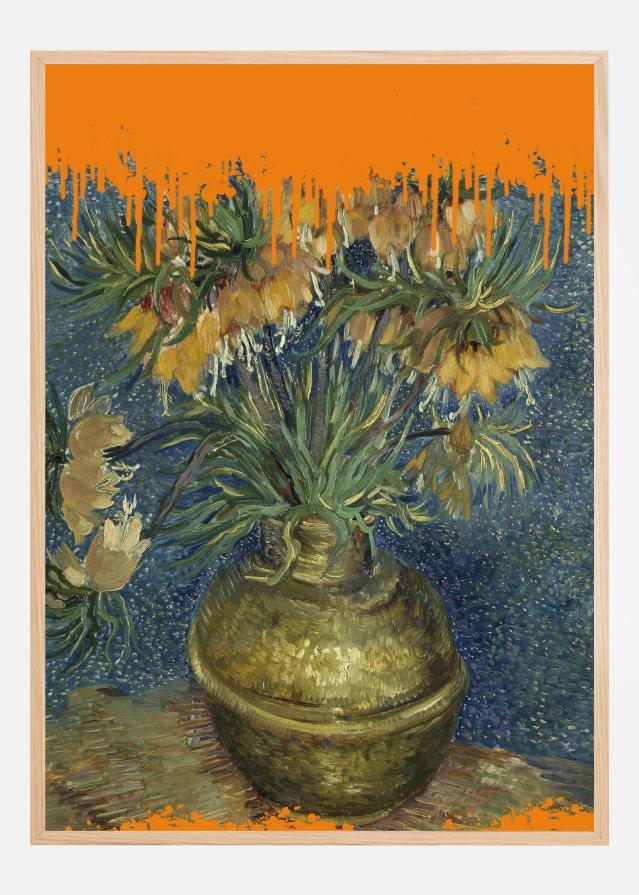 Collage Sunflowers and the splash Van Gogh Poszter