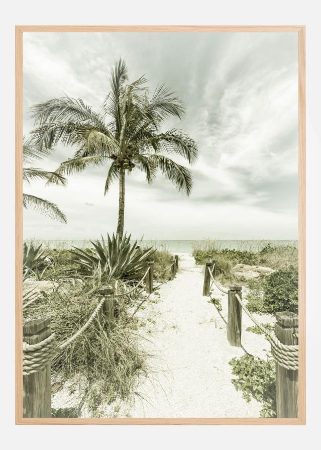 Vintage path to the beach Poszter