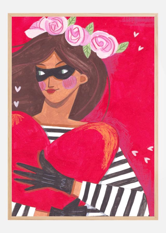 Portrait woman you stole my heart Poszter