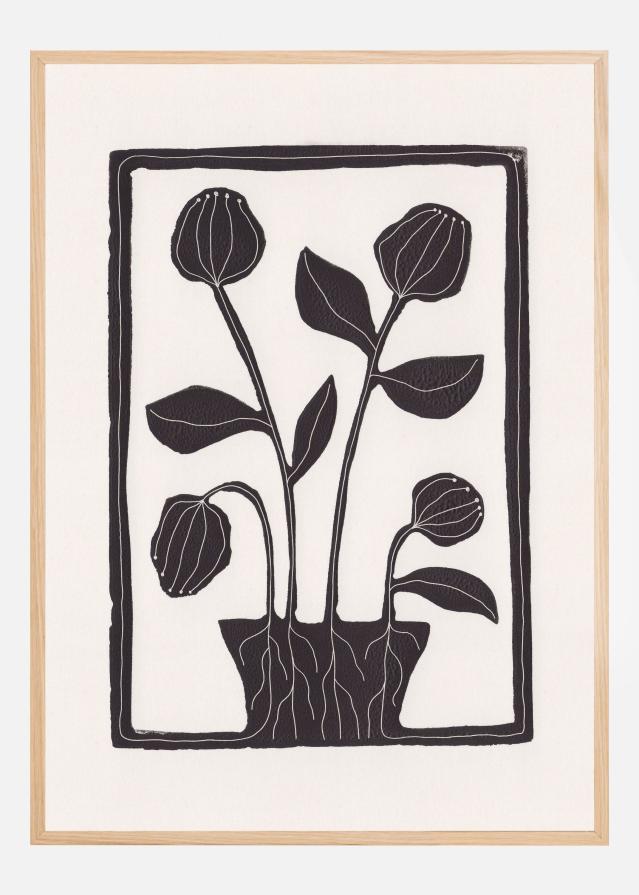 Floral Serenity / Lino Print Poszter