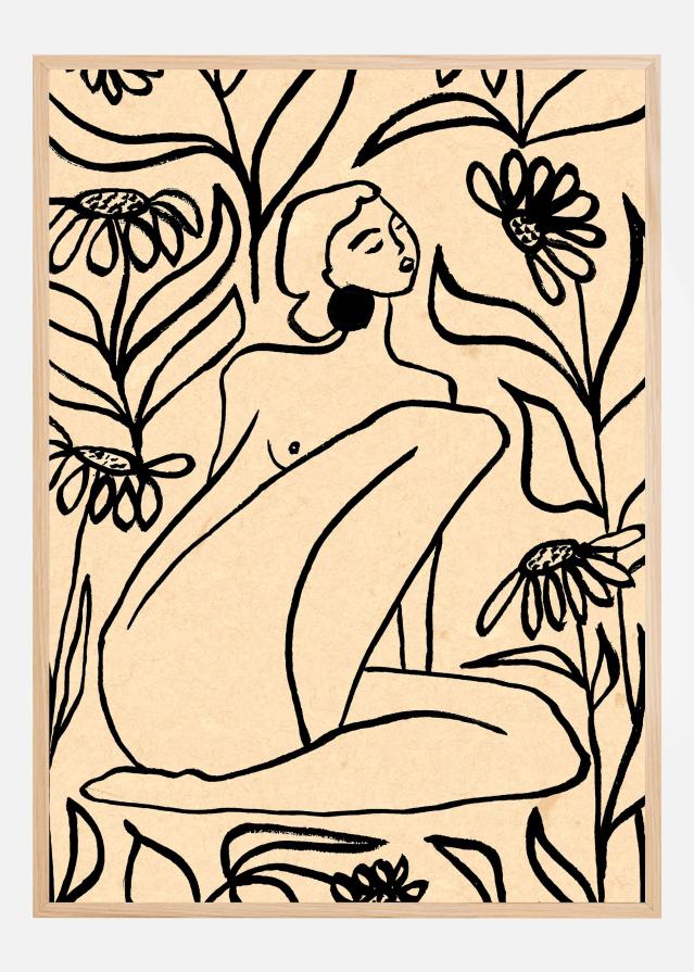 Girl In Sunflower Field Poszter