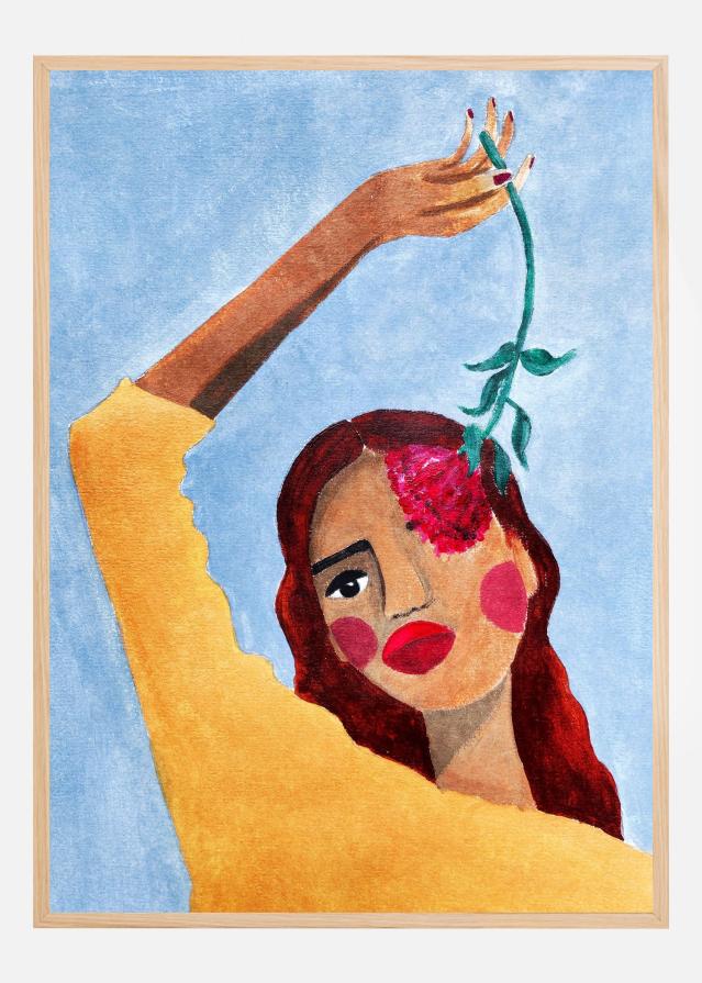 Magda with flower Poszter