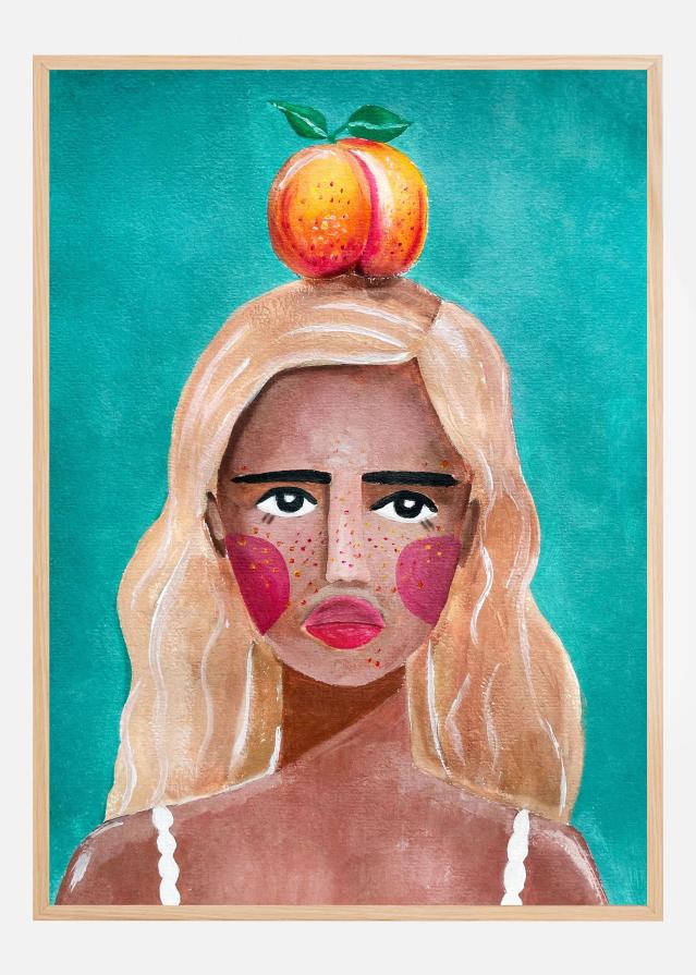 Woman With Peach Poszter