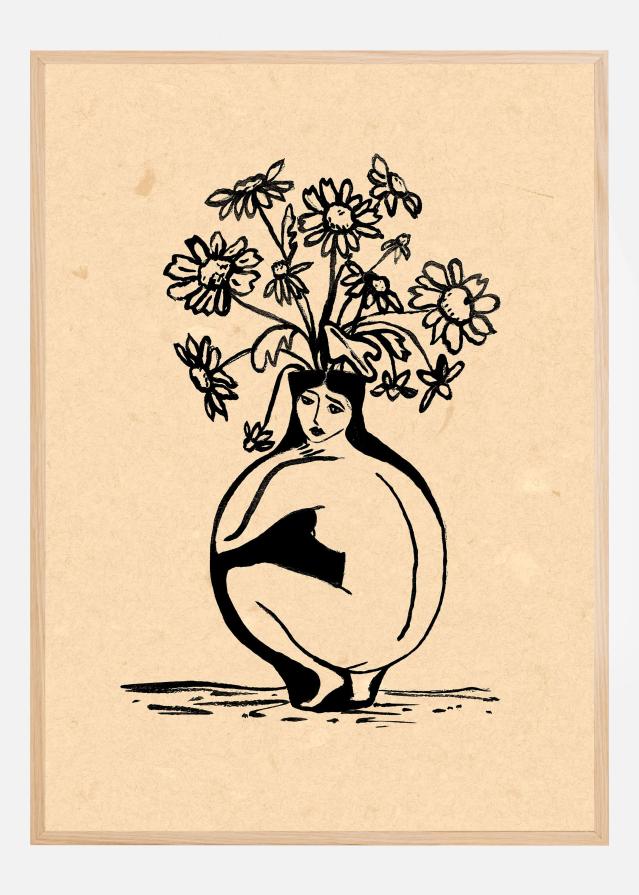 Woman in vase Poszter
