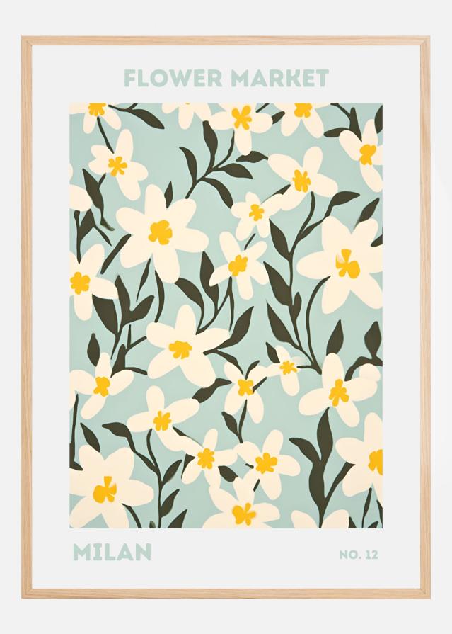 Flower Market Milan Poszter
