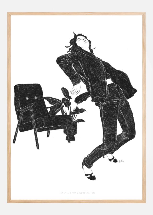 Jlr Dancingathome6 Blackandwhite Copy Poszter