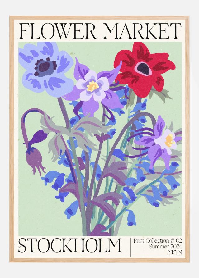 Stockholm Flower Market Poszter