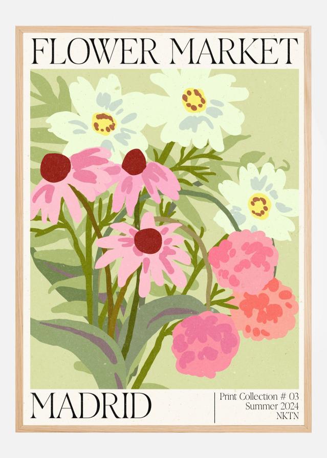 Madrid Flower Market Poszter