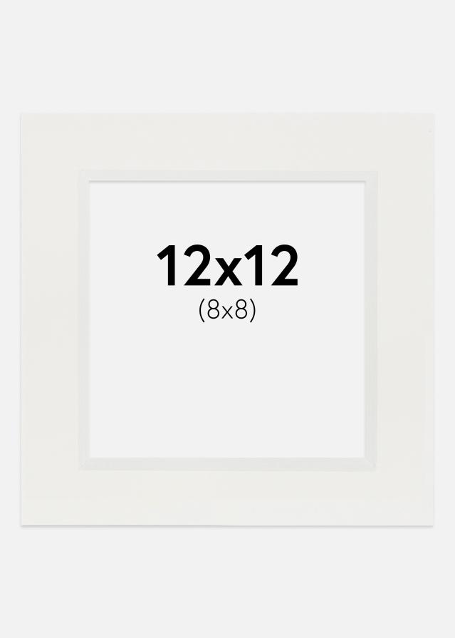 Paszpartu Fehér 3 mm Fehér él 12x12 cm (8x8)