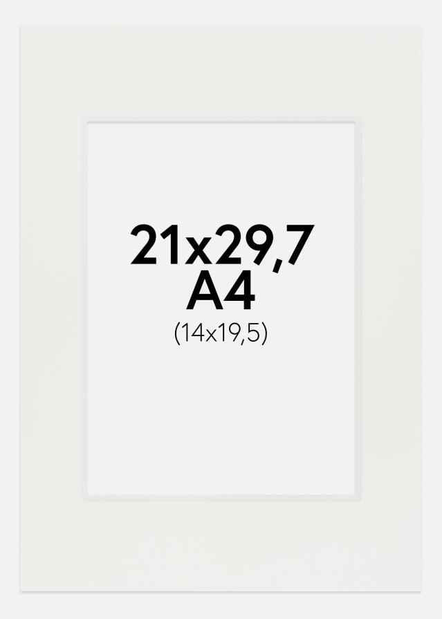Paszpartu Fehér 3 mm Fehér él A4 21x29,7 cm (14x19,5)