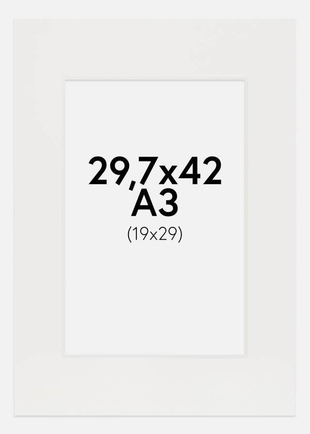 Paszpartu Fehér 3 mm Fehér él 29,7x42 cm (19x29)