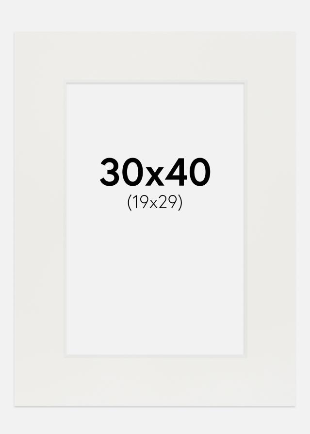 Paszpartu Fehér 3 mm Fehér él 30x40 cm (19x29)