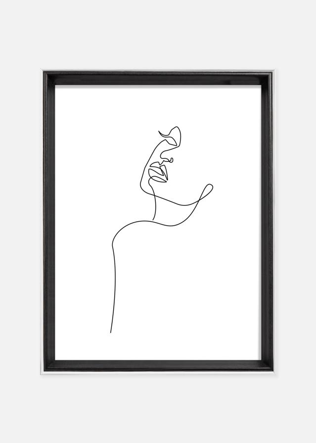 Keret Silhouette Fekete 18x24 cm