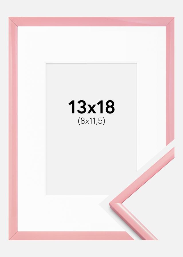 Keret New Lifestyle Rózsaszín 13x18 cm - Paszpartuk Fehér 9x12 cm