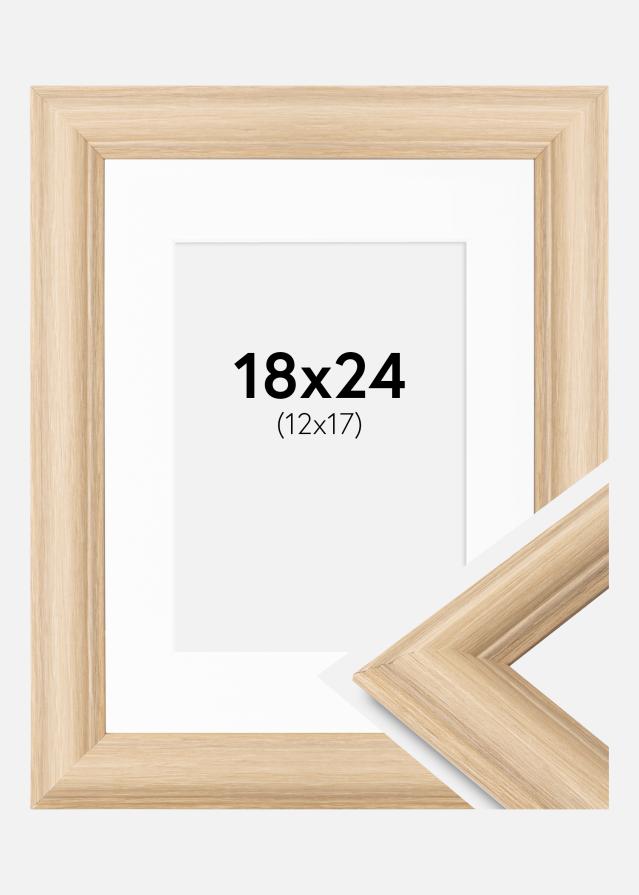 Keret Västkusten Tölgy 18x24 cm - Paszpartu Fehér 13x18 cm