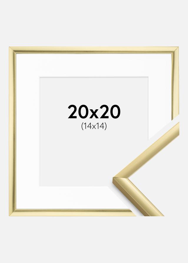 Keret New Lifestyle Arany 20x20 cm - Paszpartuk Fehér 15x15 cm