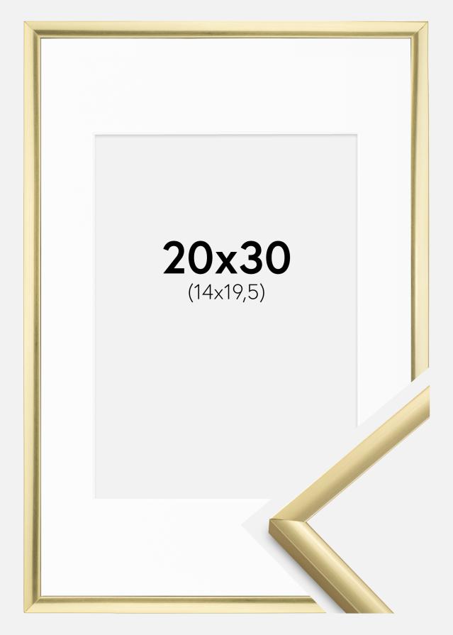 Keret New Lifestyle Arany 20x30 cm - Paszpartu Fehér 15x21 cm (A5)