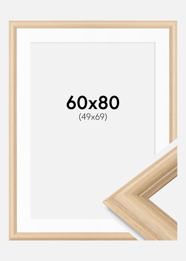 Keret Västkusten Tölgy 60x80 cm - Paszpartu Fehér 50x70 cm
