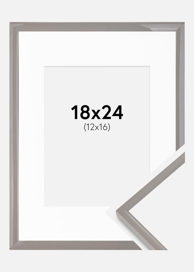 Keret New Lifestyle Földszürke 18x24 cm - Paszpartuk Fehér 13x17 cm