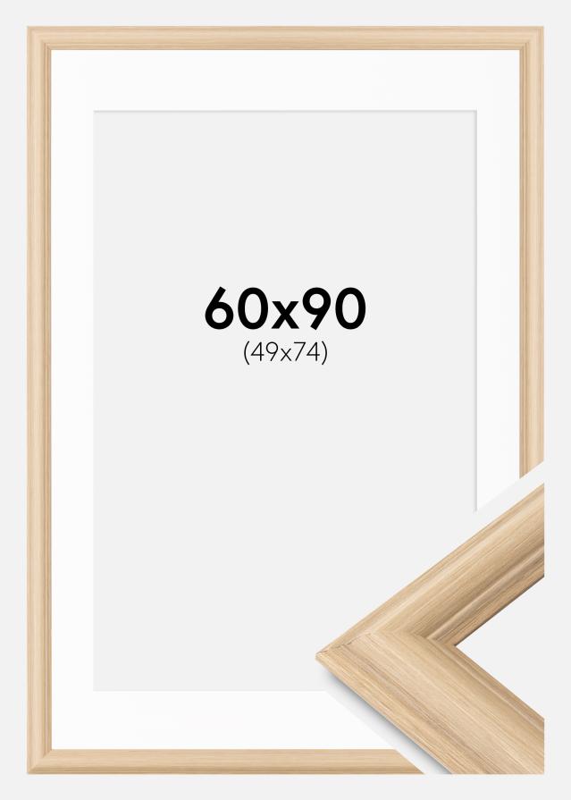 Keret Västkusten Tölgy 60x90 cm - Paszpartu Fehér 50x75 cm