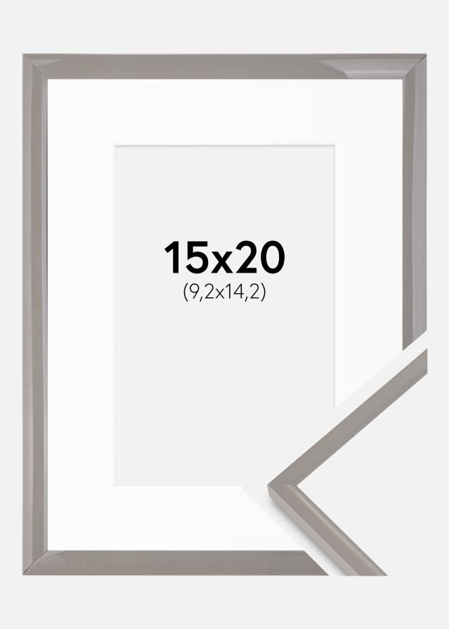 Keret New Lifestyle Földszürke 15x20 cm - Paszpartuk Fehér 4x6 inches