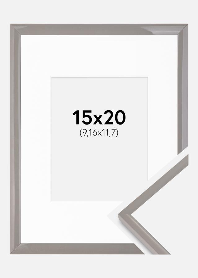 Keret New Lifestyle Földszürke 15x20 cm - Paszpartuk Fehér 4x5 inches