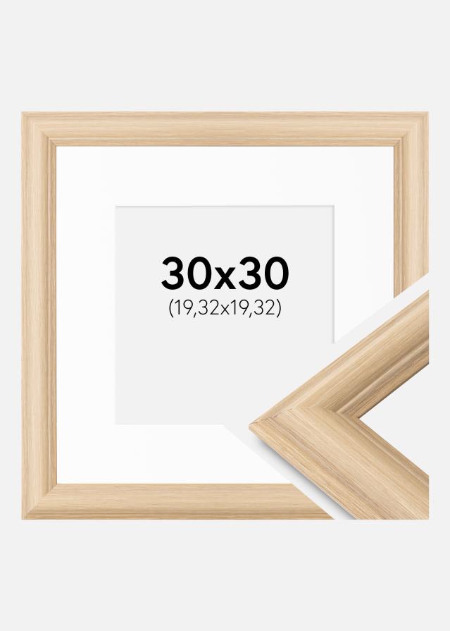 Keret Västkusten Tölgy 30x30 cm - Paszpartu Fehér 8x8 inches