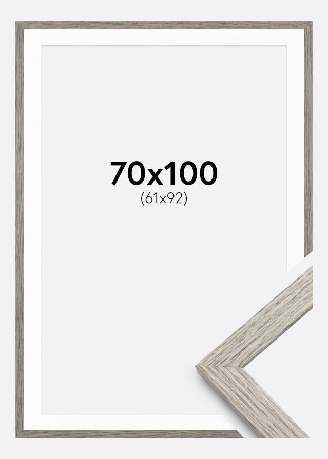 Keret Stilren szürke tölgy 70x100 cm - Paszpartuk fehér 62x93 cm