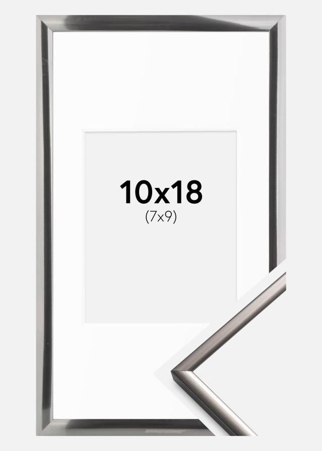 Keret New Lifestyle Acél 10x18 cm - Paszpartuk Fehér 8x10 cm