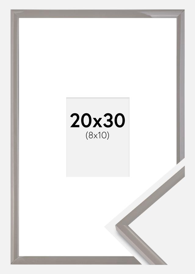 Keret New Lifestyle Földszürke 20x30 cm - Paszpartuk Fehér 9x11 cm