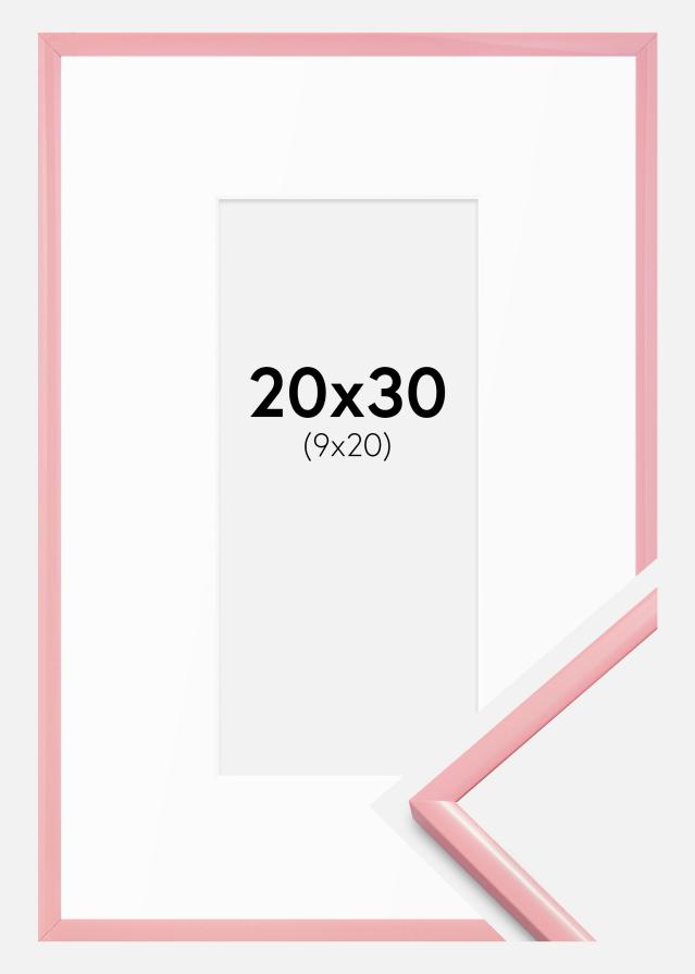 Keret New Lifestyle Rózsaszín 20x30 cm - Paszpartuk Fehér 10x21 cm