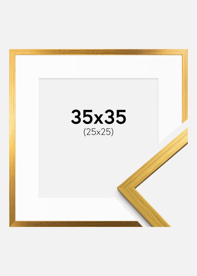 Keret Edsbyn Arany 35x35 cm - Paszpartuk fehér 26x26 cm