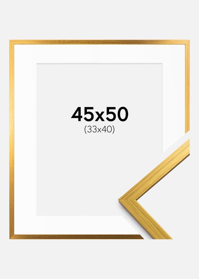 Keret Edsbyn Arany 45x50 cm - Paszpartuk fehér 34x41 cm