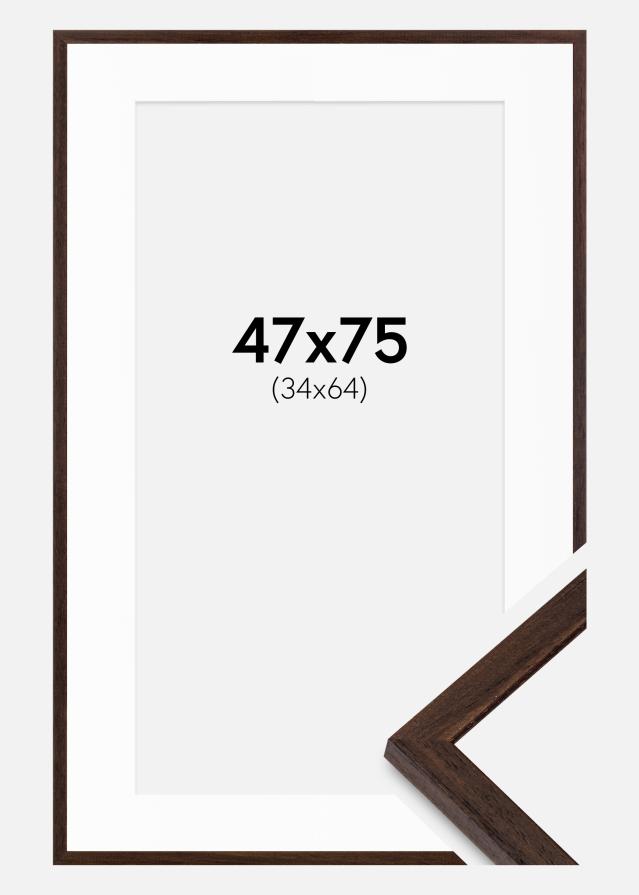 Keret Edsbyn dió 47x75 cm - Paszpartuk fehér 35x65 cm