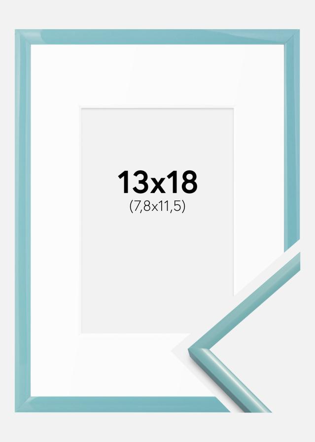 Keret New Lifestyle Türkiz 13x18 cm - Paszpartuk Fehér B7 88x125 mm