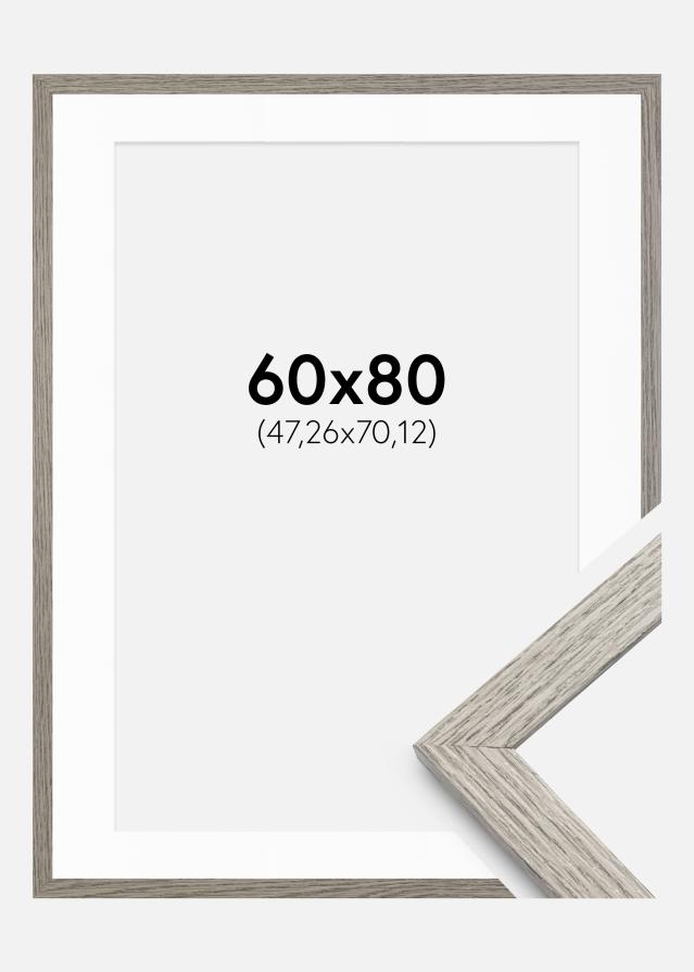 Keret Stilren szürke tölgy 60x80 cm - Paszpartuk fehér 19x28 inches